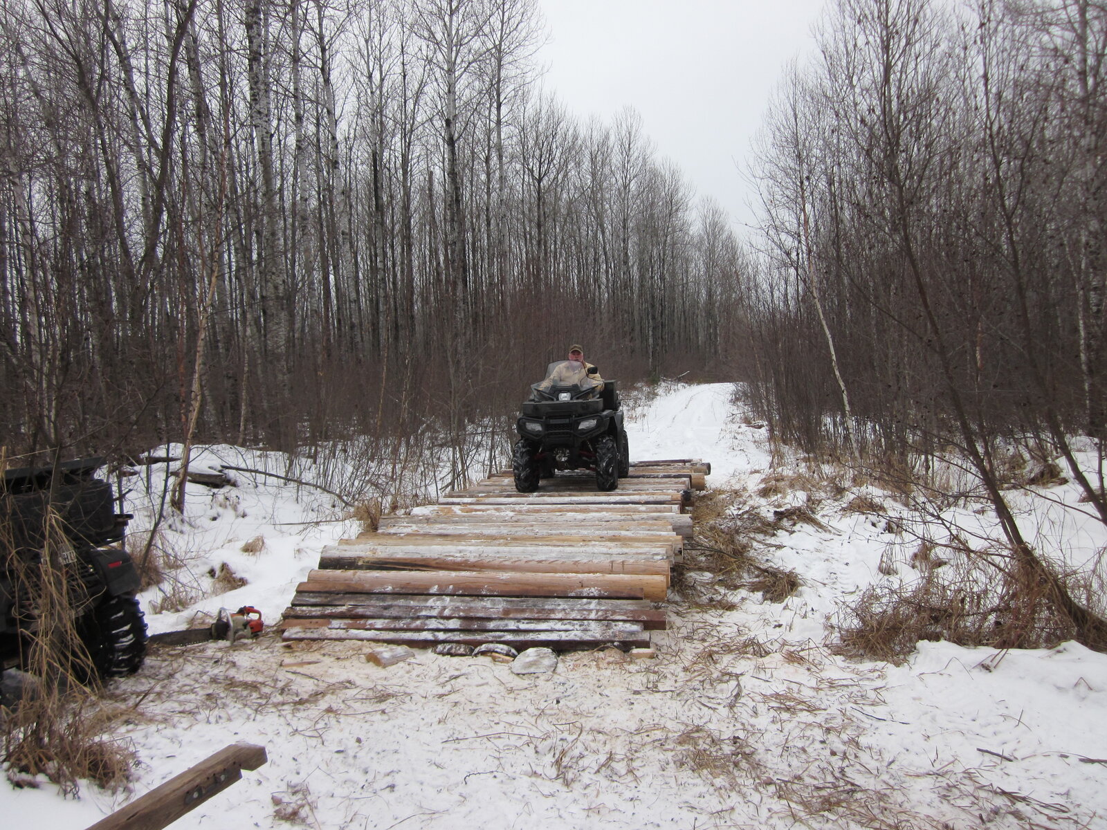 Our new bridge at hunting shack